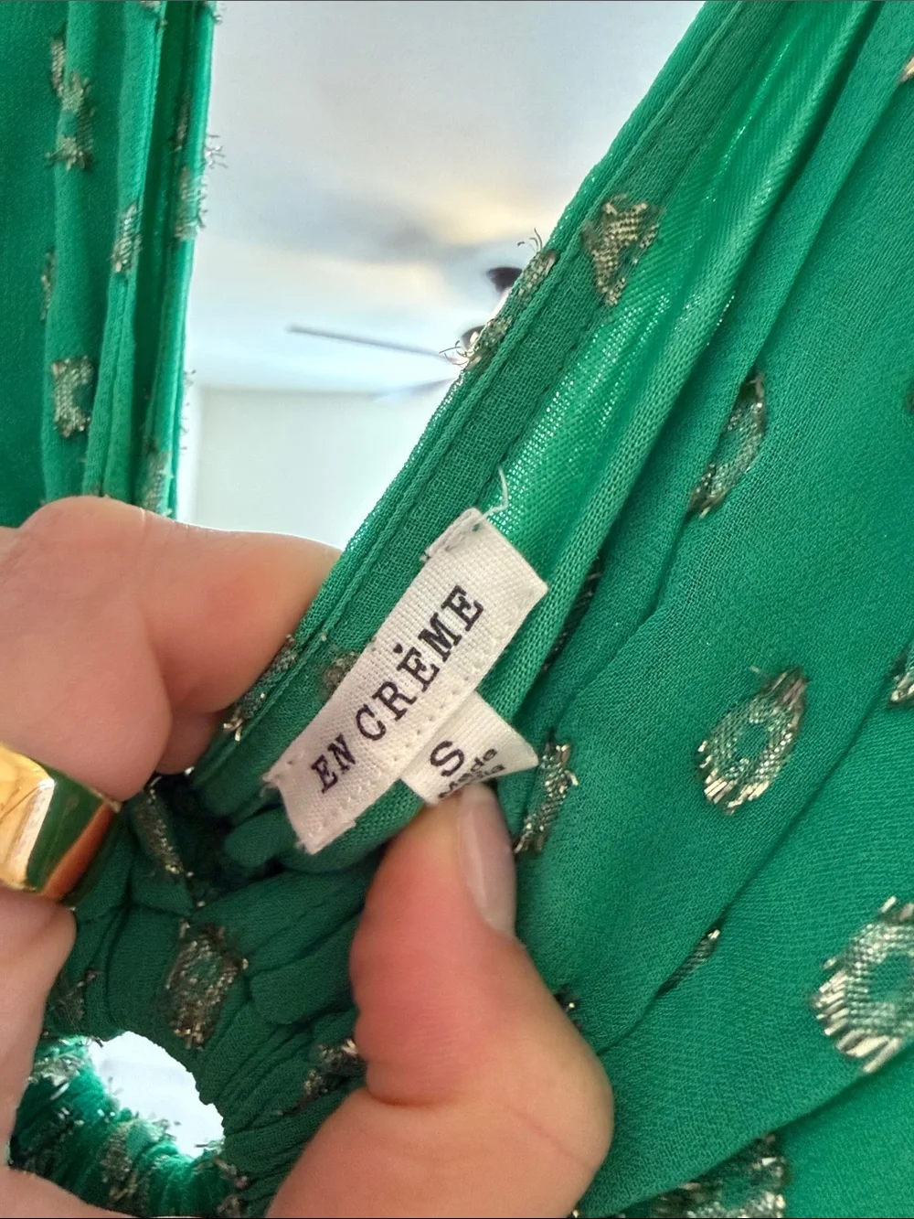 Vici Emerald Green Backless Maxi Dress with Ring Cutout - Picture 3 of 3